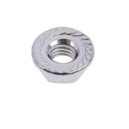 200 pcs - RS PRO, Plain Stainless Steel Flanged Hex Nut, DIN 6923, M6