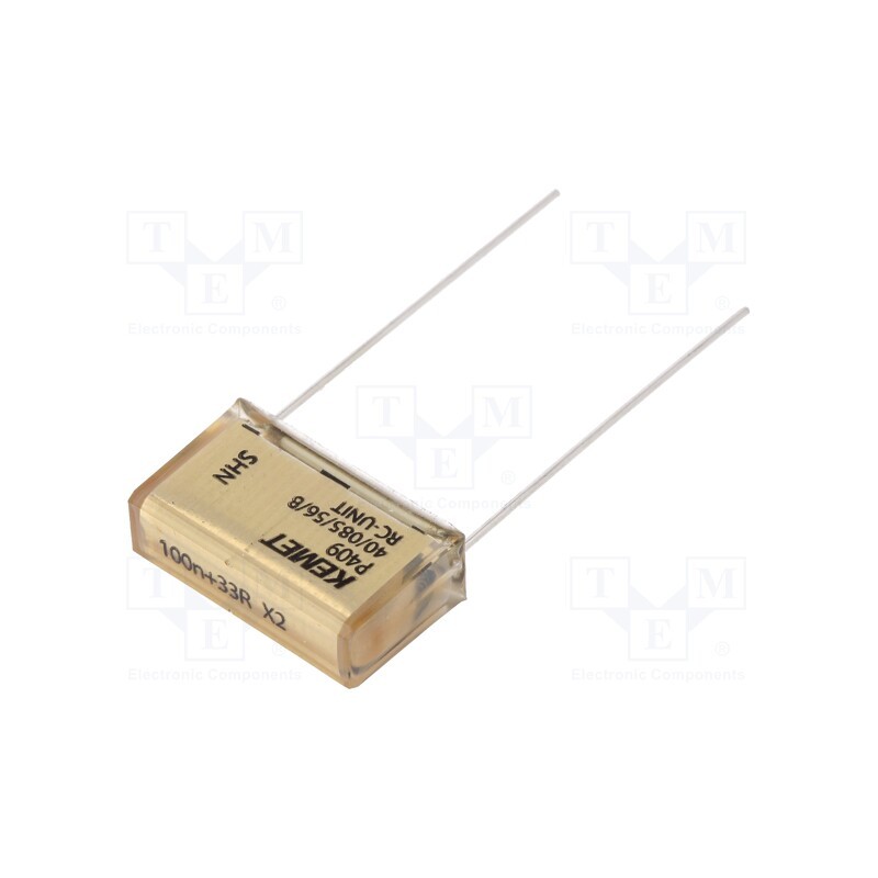 1 pcs x KEMET - P409CE104M275AH330 - Capacitor: paper, X2, 100nF, 275VAC, 20.3mm, ±20%, THT, P409, 630VDC
