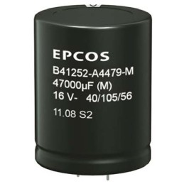 25 pcs - EPCOS 4700μF Aluminium Electrolytic Capacitor 100V dc, Snap-In - B41252A9478M000