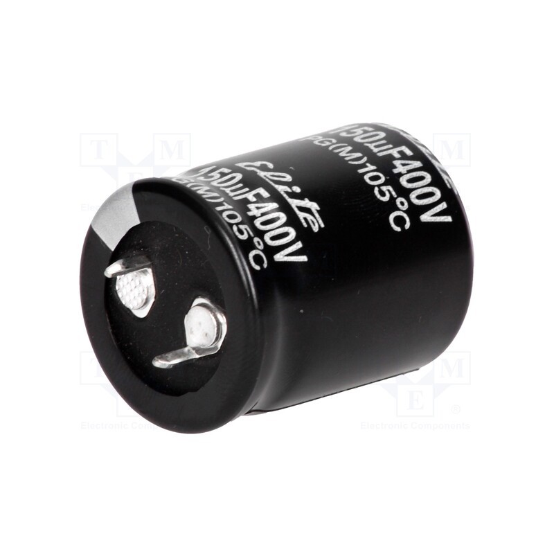 1 pcs x Elite - PG2G151MND2531 - Capacitor: electrolytic, SNAP-IN, 150uF, 400VDC, Ø25x31mm, ±20%