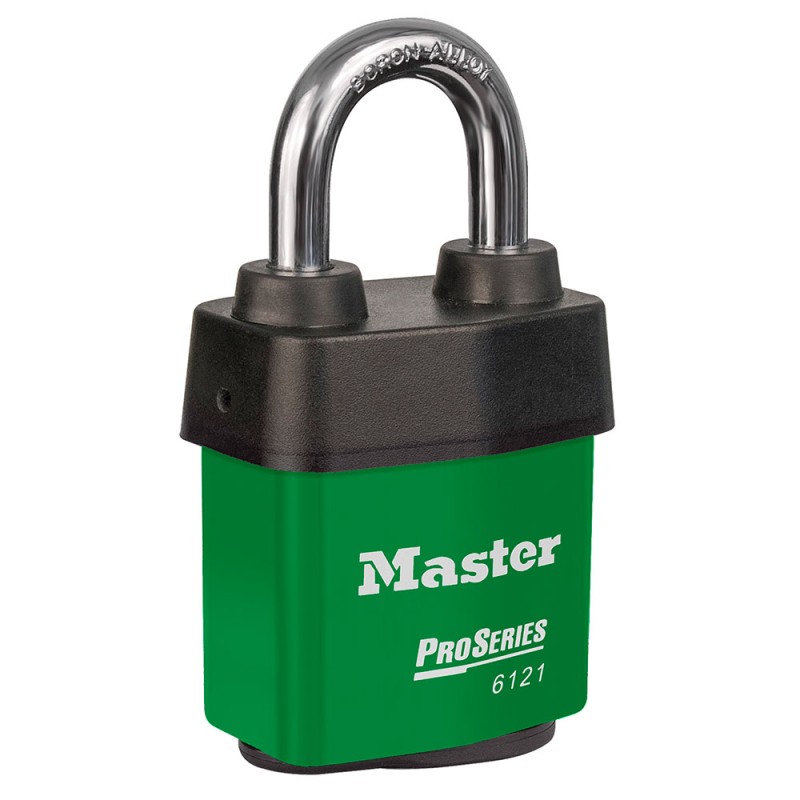 1 Box of 6 - Master Lock Key Weatherproof Stainless Steel Padlock, 8mm Shackle, 54mm Body