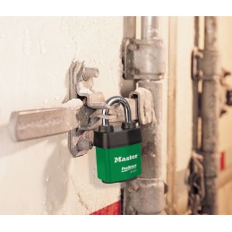 1 Box of 6 - Master Lock Key Weatherproof Stainless Steel Padlock, 8mm Shackle, 54mm Body