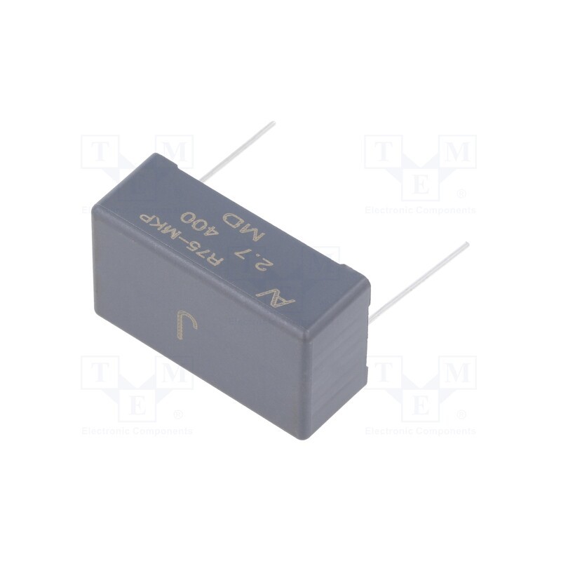 1 pcs x KEMET - R75MW427050L3J - Capacitor: polypropylene, 2.7uF, 41.5x15x24mm, THT, ±5%, 37.5mm