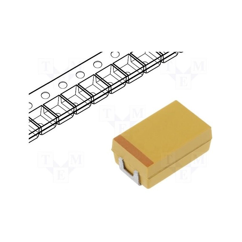 10 pcs x KYOCERA AVX - TCJY476M016R0070 - Capacitor: tantalum-polymer, low ESR, 47uF, 16VDC, Y, 2917, TCJ, SMD