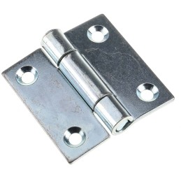 1 Pack of 2 - Pinet Steel Butt Hinge, Screw Fixing, 50mm x 50mm x 2mm