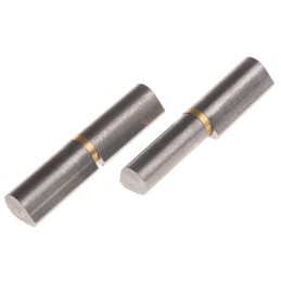 1 Pack of 2 - Pinet Steel Bullet Hinge, Weld-on Fixing, 45mm x 10mm
