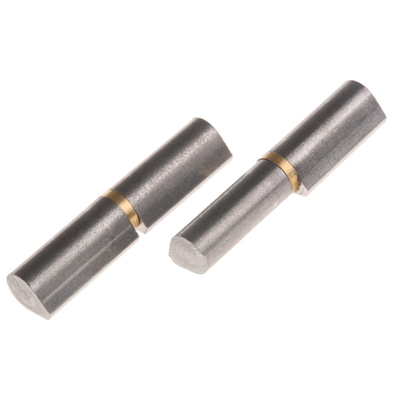 1 Pack of 2 - Pinet Steel Bullet Hinge, Weld-on Fixing, 45mm x 10mm