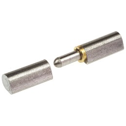1 Pack of 2 - Pinet Steel Bullet Hinge, Weld-on Fixing, 45mm x 10mm
