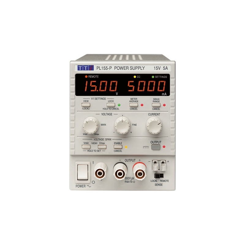 1 pcs - Aim-TTi PL-P Series Digital Bench Power Supply, 0 - 15V, 0 - 5A, 1-Output, 75W - RS Calibrated