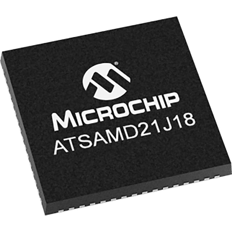 2 pcs - Microchip ATSAMD21J18A-MU, 32bit ARM Cortex M0+ Microcontroller, ATSAMD, 48MHz, 256 kB Flash, 64-Pin QFN