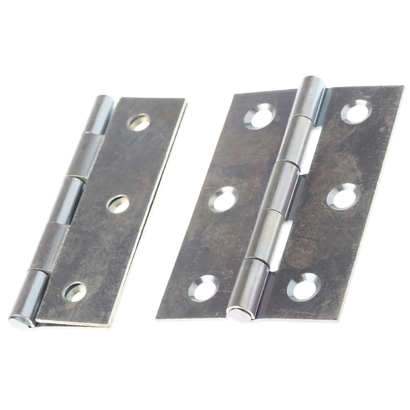 1 Pack of 2 - RS PRO Steel Butt Hinge, Screw Fixing, 75mm x 49mm x 1.4mm