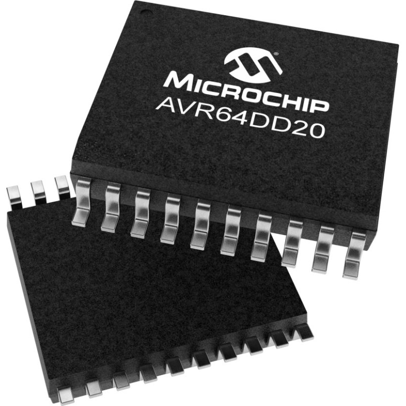 2 pcs - Microchip AVR64DD20-I/SO, 8bit AVR Microcontroller, AVR, 24MHz, 64 KB Flash, 20-Pin SOIC