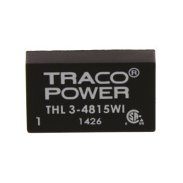 1 pcs - TRACOPOWER THL 3WI DC-DC Converter, 24V dc/ 125mA Output, 18 - 75 V dc Input, 3W, Through Hole, +85°C Max Temp