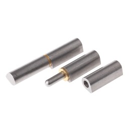 1 Pack of 2 - Pinet Steel Bullet Hinge, Weld-on Fixing, 80mm x 16mm