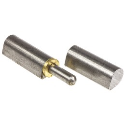 1 Pack of 2 - Pinet Steel Bullet Hinge, Weld-on Fixing, 80mm x 16mm