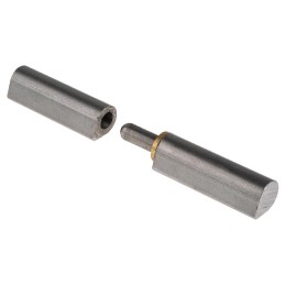 1 Pack of 2 - Pinet Steel Bullet Hinge, Weld-on Fixing, 120mm x 20mm x Dia. 9mm