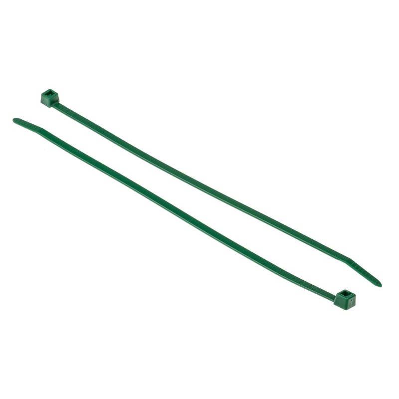 1 Bag of 100 - HellermannTyton Cable Tie, 200mm x 4.6 mm, Green Polyamide 6.6 (PA66), Pk-100