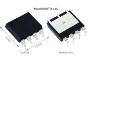 2 pcs - N-Channel MOSFET, 299 A, 80 V, 4-Pin PowerPAK 8 x 8L Vishay SIJH800E-T1-GE3
