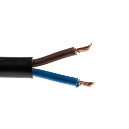 1 Reel of 100 M - RS PRO 2 Core Power Cable, 1.5 mm², 100m, Black PVC Sheath, 3182Y, 15 A, 500 V