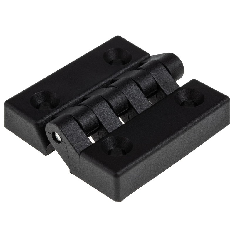 1 Pack of 2 - RS PRO Matt Nylon Butt Hinge, Screw Fixing, 64mm x 64mm x 13mm