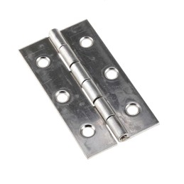 1 Pack of 2 - Pinet Stainless Steel Butt Hinge, 75mm x 40mm x 1.5mm