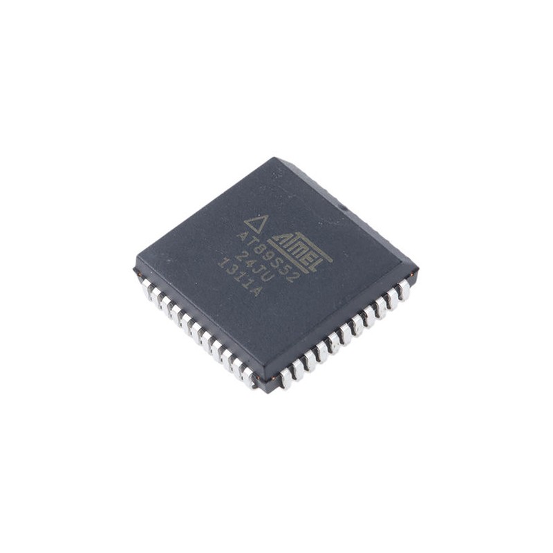 2 pcs - Microchip AT89S52-24JU, 8bit 8051 Microcontroller, AT89, 24MHz, 8 kB Flash, 44-Pin PLCC