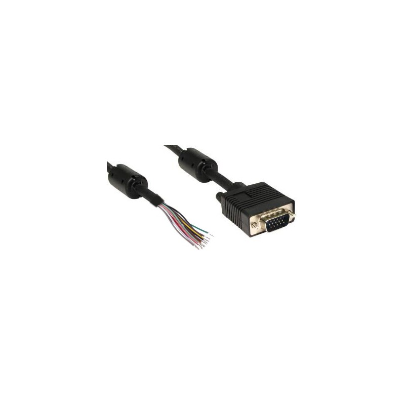 1 pcs - RS PRO Male VGA to Unterminated Cable, 2m