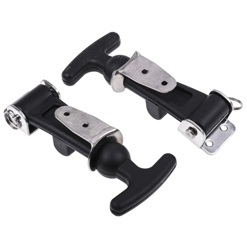 1 Pack of 2 - RS PRO Rubber, Stainless Steel Toggle Latch, 130 x 34 x 22mm