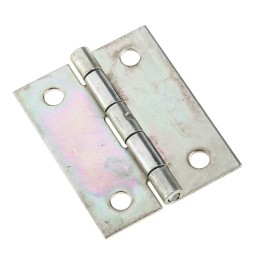 1 Pack of 2 - Pinet Steel Butt Hinge, 50mm x 40mm x 1.2mm