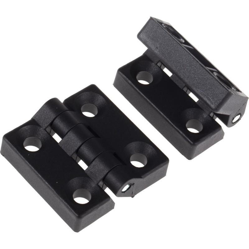 1 Pack of 2 - RS PRO Nylon Butt Hinge, Screw Fixing, 48mm x 48mm x 10.5mm