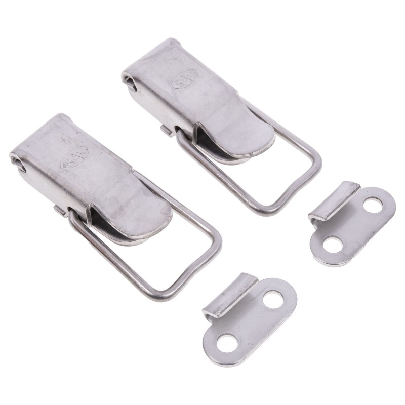 1 Pack of 2 - RS PRO Stainless Steel Toggle Latch, 50 x 22.4 x 12mm