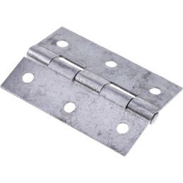 1 Pack of 2 - RS PRO Steel Butt Hinge, Screw Fixing, 75mm x 49mm x 1.4mm