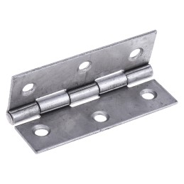 1 Pack of 2 - RS PRO Steel Butt Hinge, Screw Fixing, 75mm x 49mm x 1.4mm