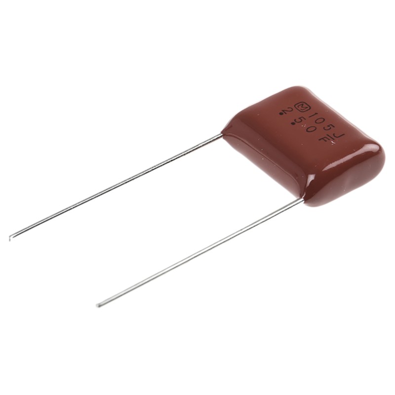25 pcs - Panasonic ECQE(F) Polyester Film Capacitor, 250V dc, ±5%, 1μF, Through Hole
