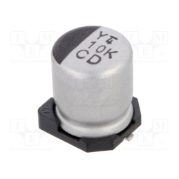 10 pcs x NICHICON - UCD1K100MCL1GS - Capacitor: electrolytic, low ESR, SMD, 10uF, 80VDC, Ø6.3x7.7mm