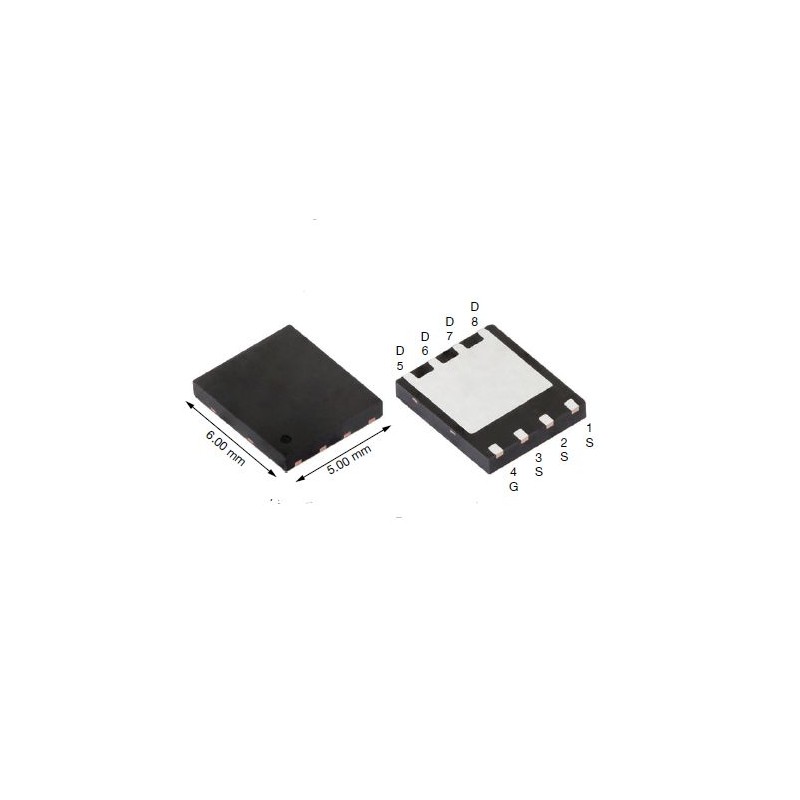 2 pcs - N-Channel MOSFET, 100 A, 171 V, 8-Pin PowerPAK SO-8 Vishay SiRS700DP-T1-GE3