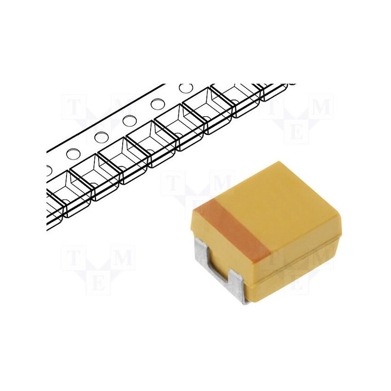25 pcs x KYOCERA AVX - TCJB474M063R0400 - Capacitor: tantalum-polymer, low ESR, 0.47uF, 63VDC, B, 1210, TCJ