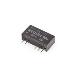 1 pcs - Recom RH DC-DC Converter, ±15V dc/ ±33mA Output, 13.5 - 15.5 V dc Input, 1W, Through Hole, +85°C Max Temp -40°C