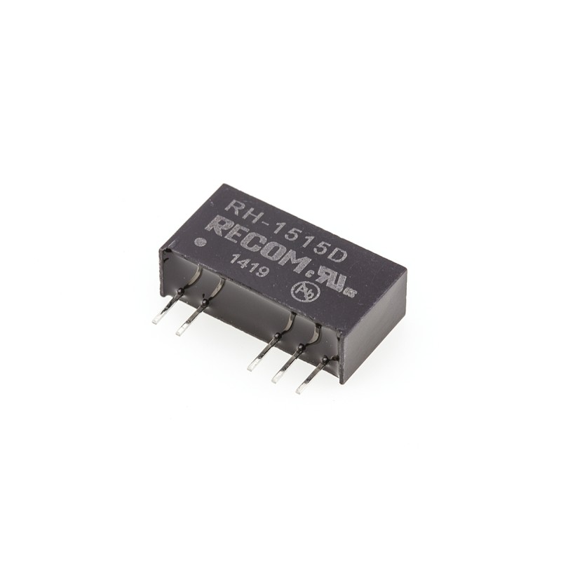1 pcs - Recom RH DC-DC Converter, ±15V dc/ ±33mA Output, 13.5 - 15.5 V dc Input, 1W, Through Hole, +85°C Max Temp -40°C