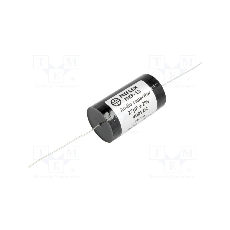 1 pcs x MIFLEX - MKP13G627G-B - Capacitor: polypropylene, 27uF, 400VDC, ±2%, Ø34.5x62mm, -25÷85°C