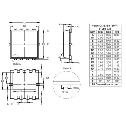 10 pcs - N-Channel MOSFET, 26 A, 100 V PowerDI3333-8 Diodes Inc DMTH10H032LFVW-7
