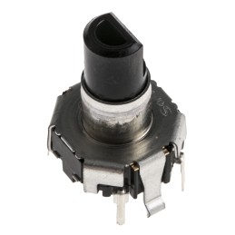 1 pcs - Alps Alpine 15 Pulse Incremental Mechanical Rotary Encoder with a 5.975 mm Flat Shaft (Not Indexed), Through Hole