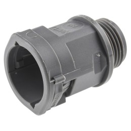 4 pcs - PMA Straight, Conduit Fitting, 20mm Nominal Size, M20, PA 6, Grey