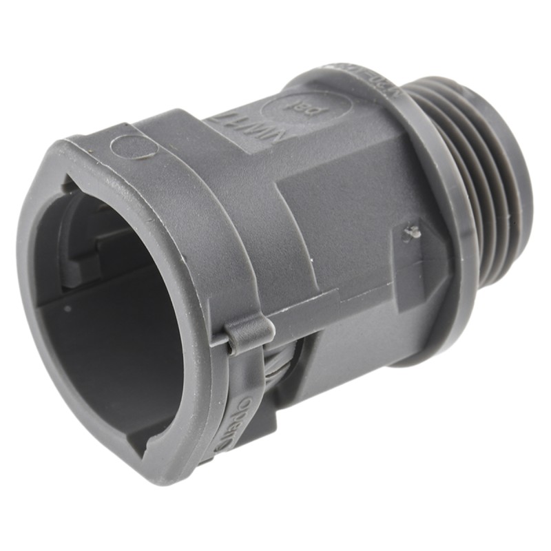 4 pcs - PMA Straight, Conduit Fitting, 20mm Nominal Size, M20, PA 6, Grey