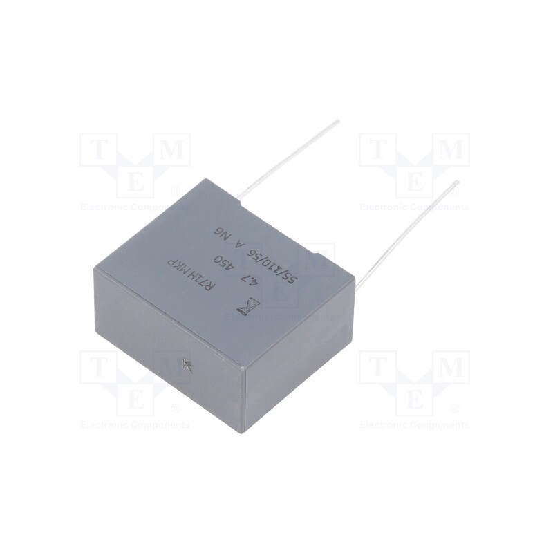 1 pcs x KEMET - R71XN447050H0K - Capacitor: polypropylene, 4.7uF, 26.5x22x13mm, THT, ±10%, 22.5mm