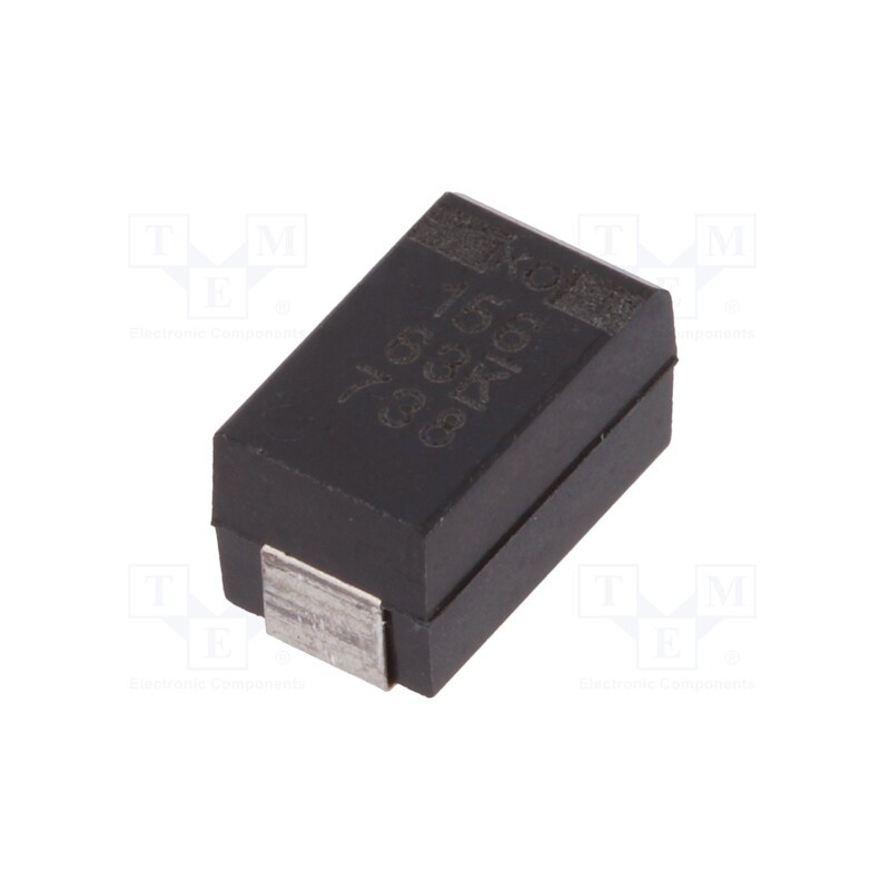 1 pcs x KEMET - T521X156M063ATE035 - Capacitor: tantalum-polymer, low ESR, 15uF, 63VDC, X, 2917, SMD