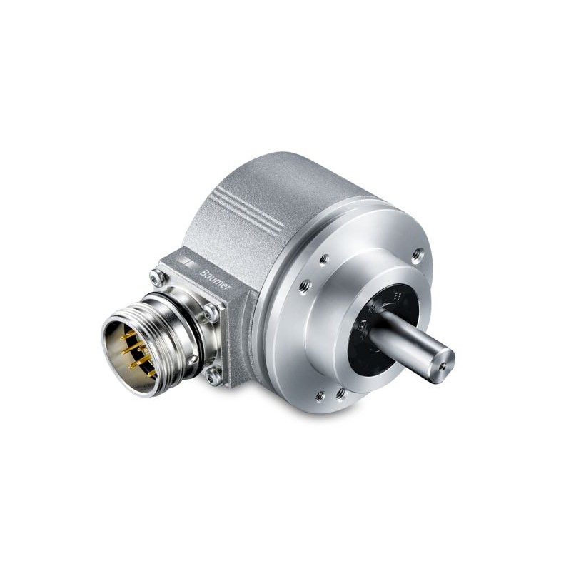 1 pcs - Baumer 4.75 - 30V dc 500 Pulse Optical Encoder with a 10 mm Solid Shaft, Flange Mount, Connector