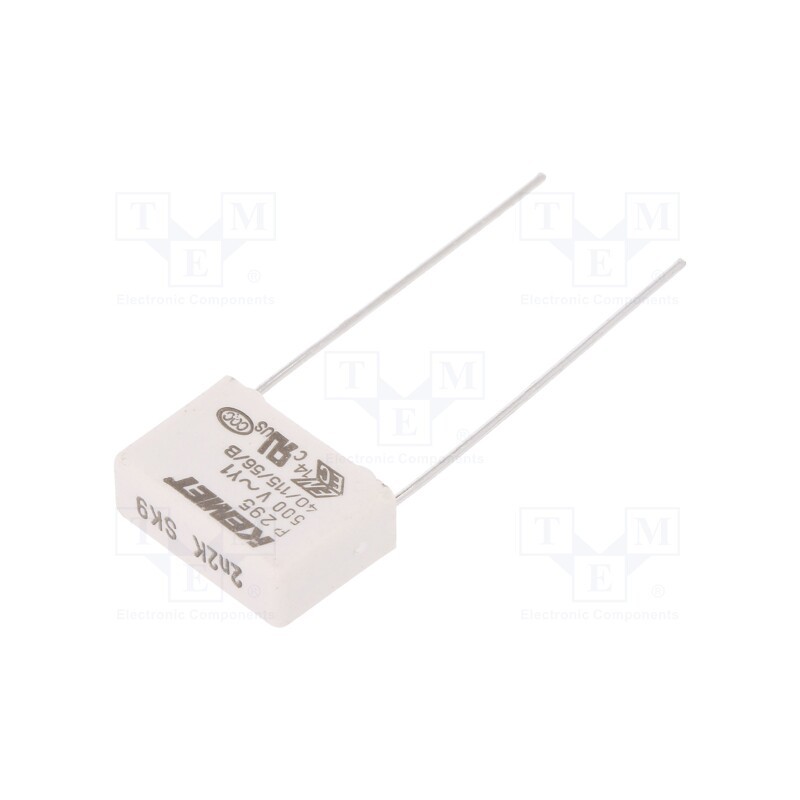 1 pcs x KEMET - P295BJ222K500A - Capacitor: paper, Y1, 2.2nF, 500VAC, 15mm, ±10%, THT, P295, 1500VDC