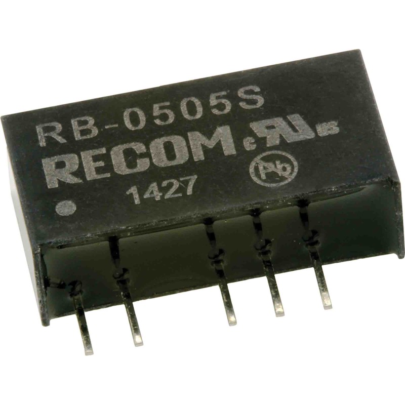 1 pcs - Recom RB DC-DC Converter, 5V dc/ 200mA Output, 4.5 - 5.5 V dc Input, 1W, Through Hole, +85°C Max Temp -40°C Min