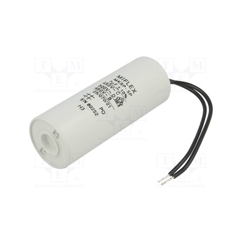 1 pcs x MIFLEX - I150V570K-G1 - Capacitor: motors, run, 7uF, 450V, Ø30x78mm, -25÷70°C, ±10%, 10000h
